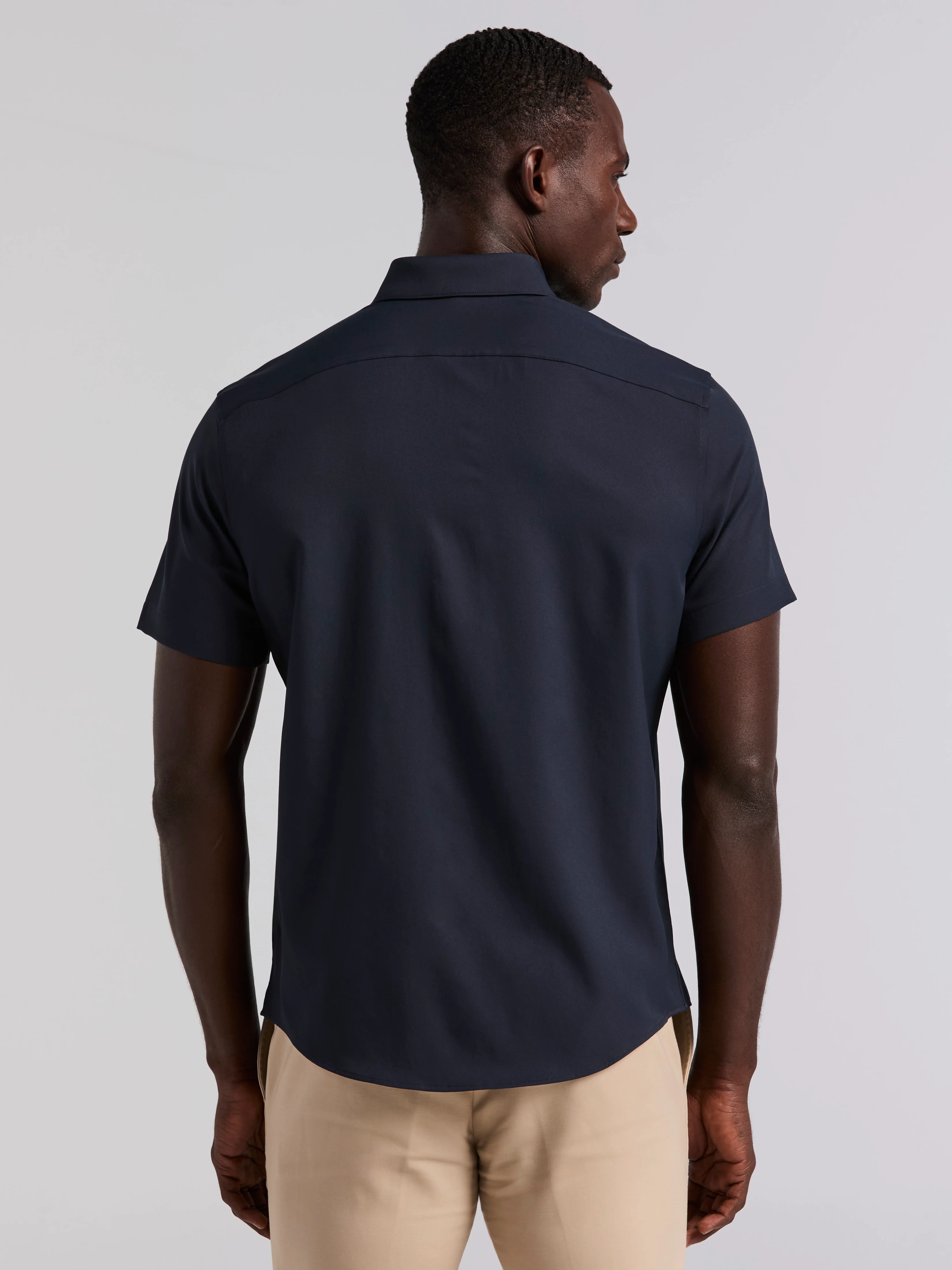 Slim Fit Total Stretch Solid Shirt - Image 11