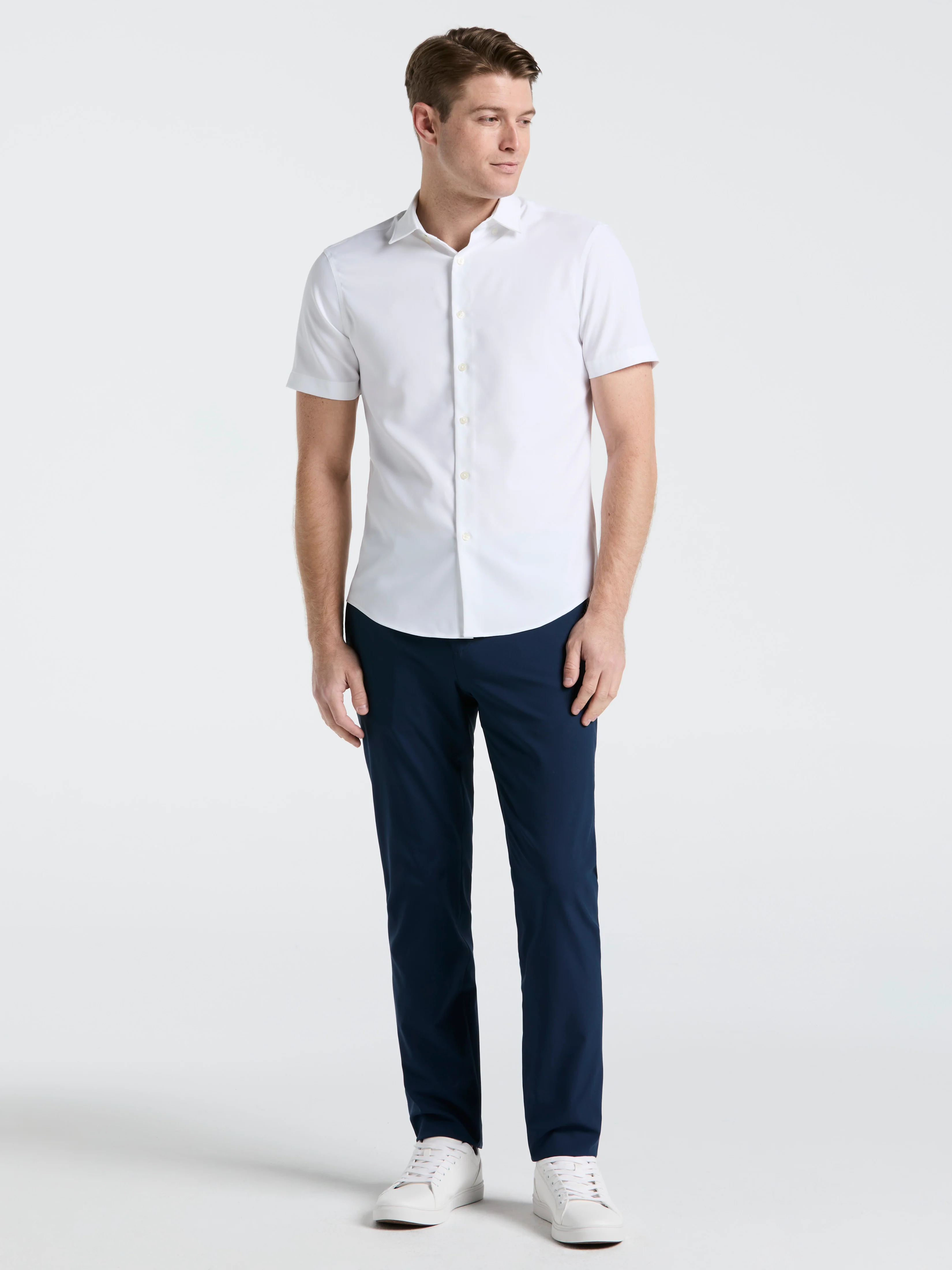 Slim Fit Total Stretch Solid Shirt - Image 16