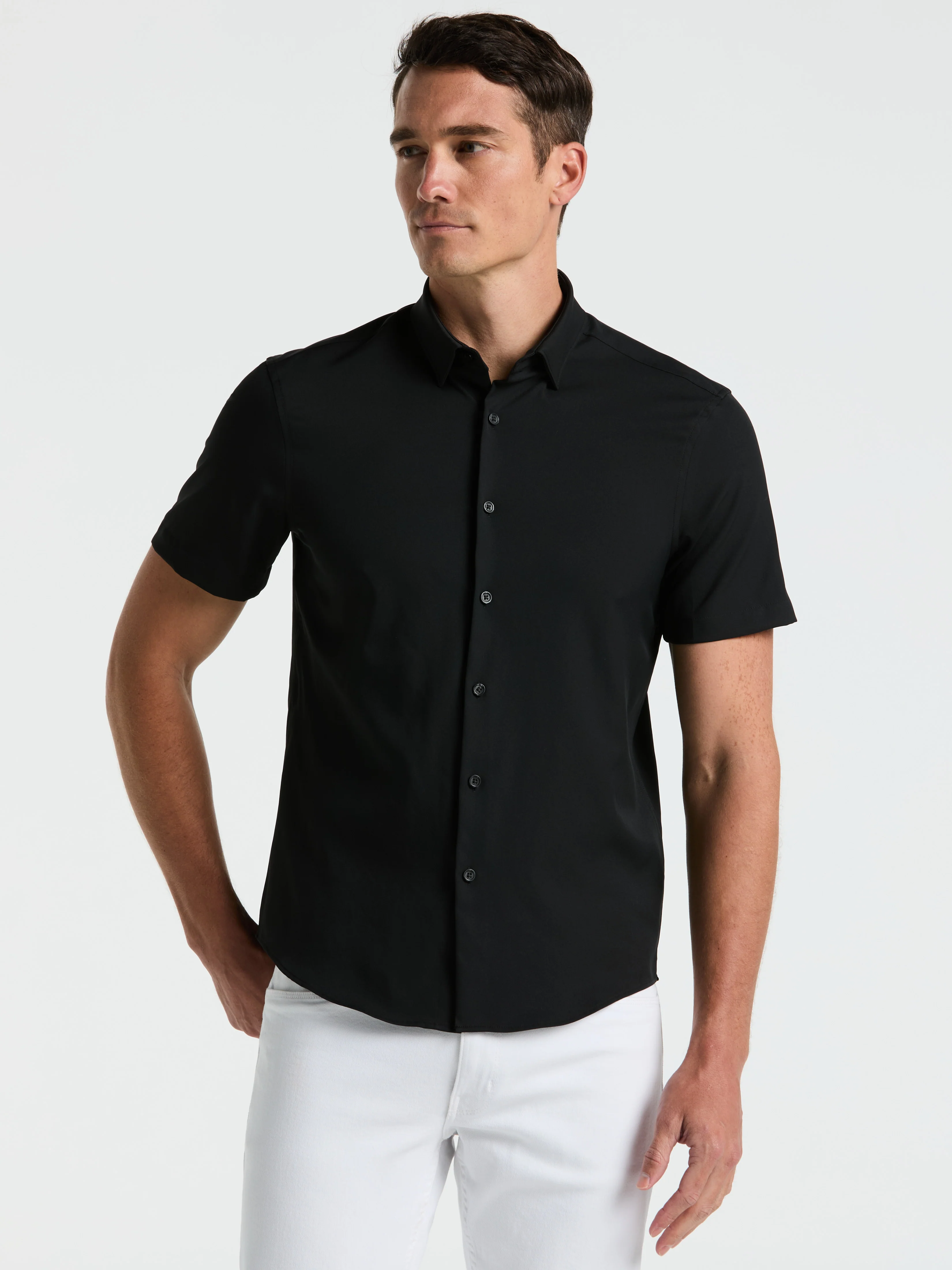 Slim Fit Total Stretch Solid Shirt - Image 17