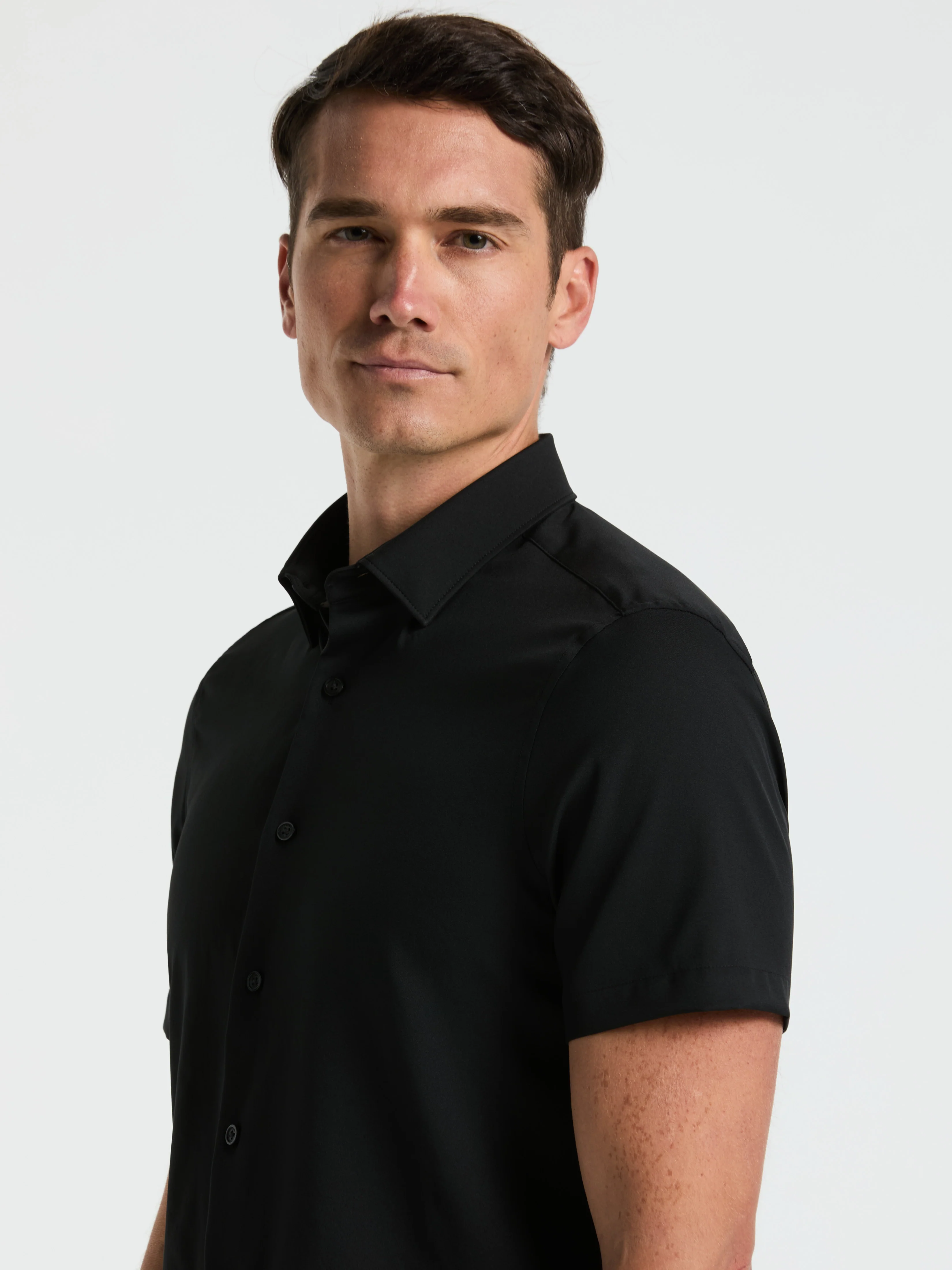 Slim Fit Total Stretch Solid Shirt - Image 18
