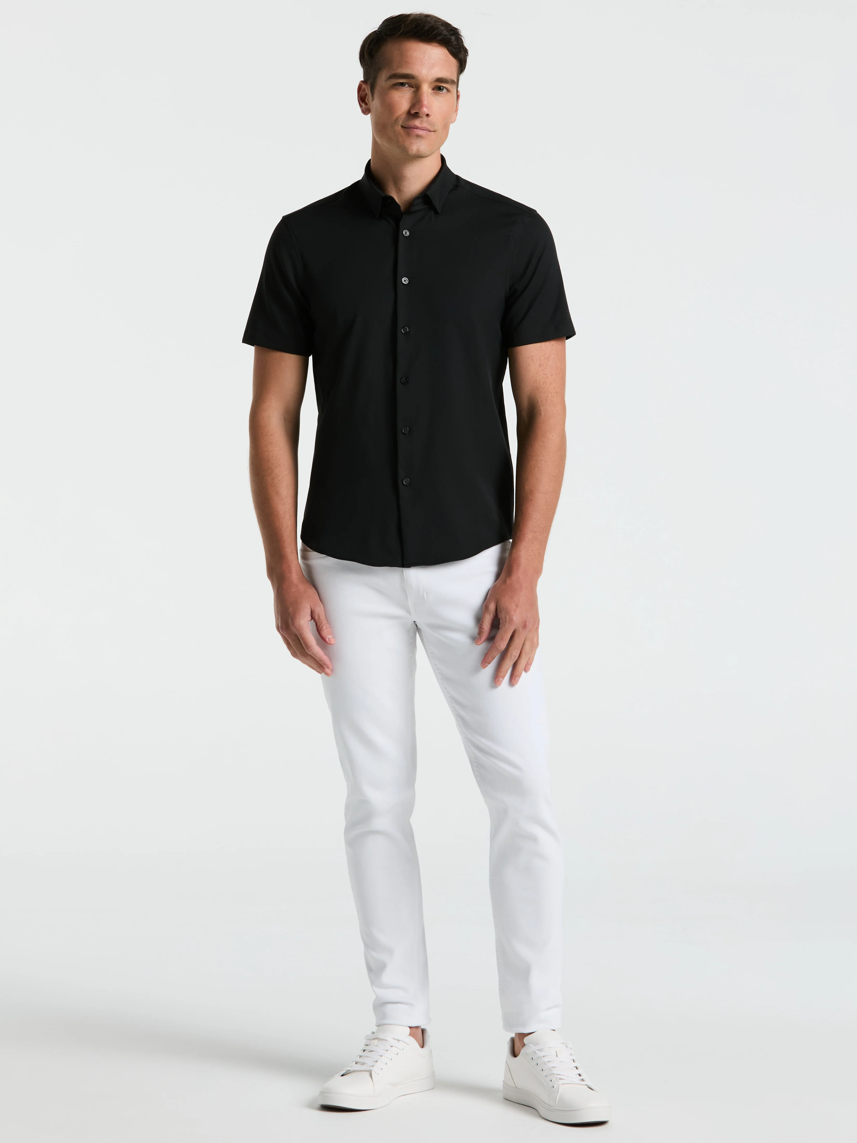 Slim Fit Total Stretch Solid Shirt - Image 20