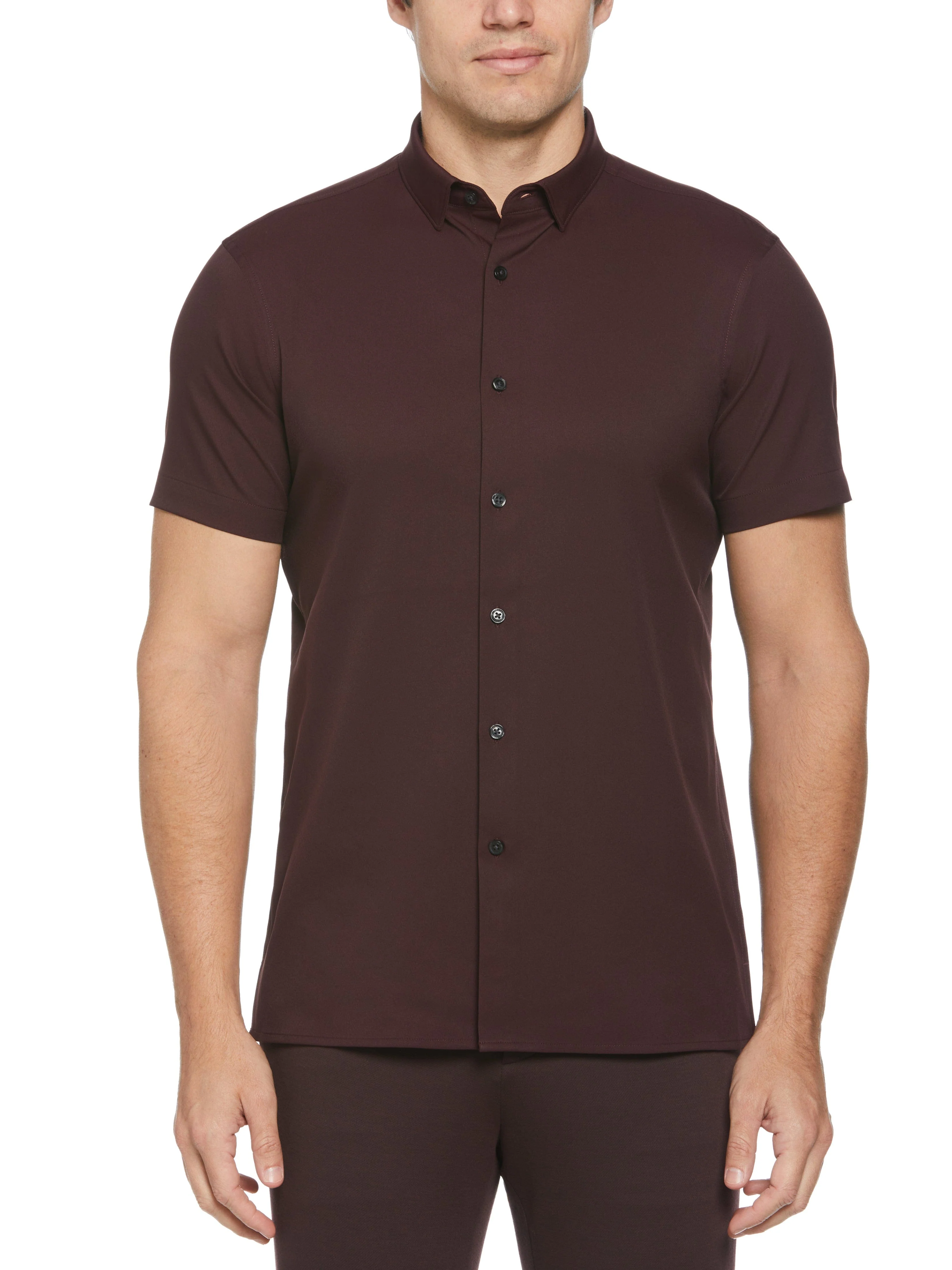 Slim Fit Total Stretch Solid Shirt - Image 5