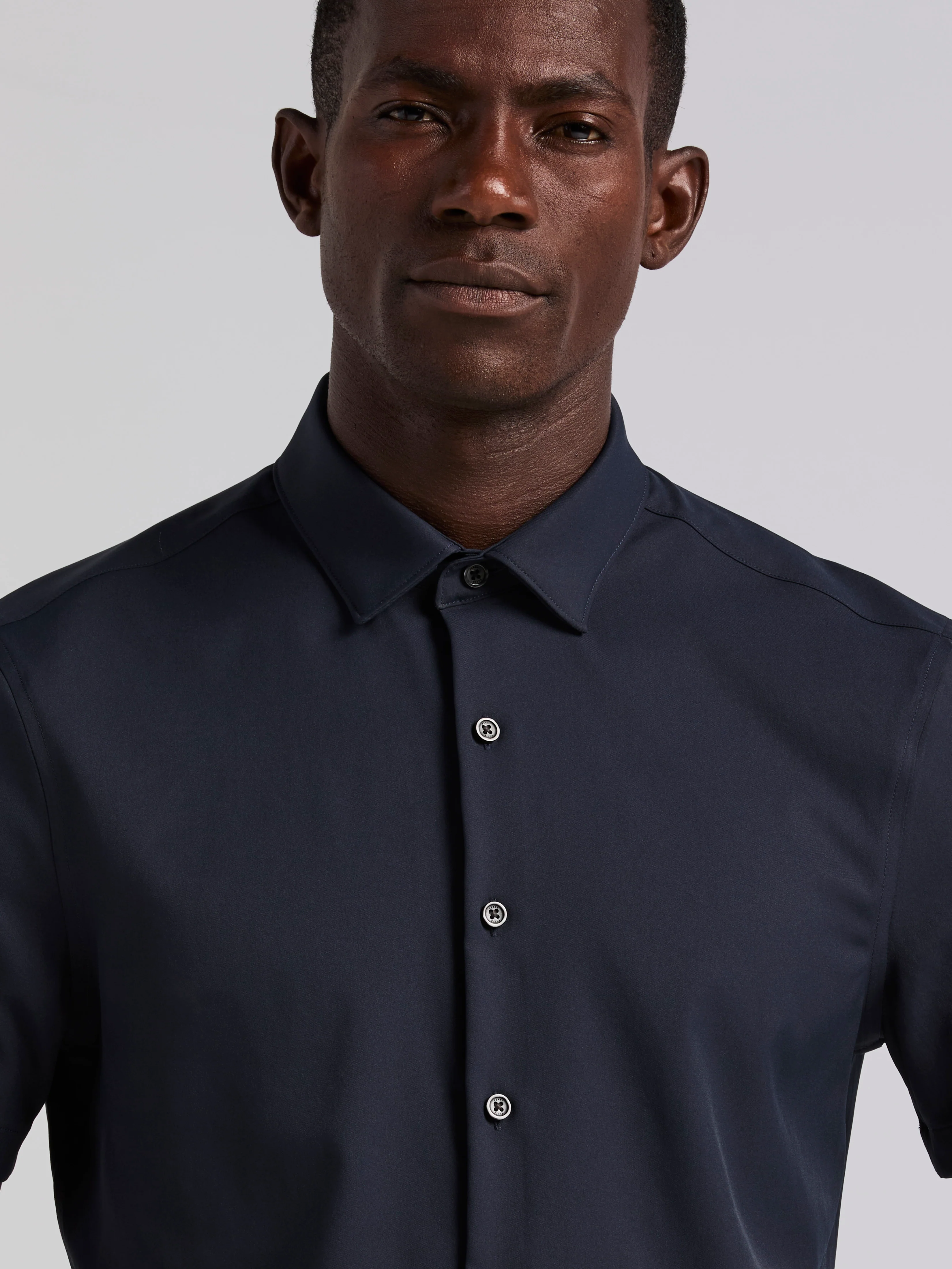 Slim Fit Total Stretch Solid Shirt - Image 9